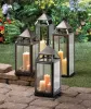 Tall Bronze Contemporary Lantern