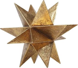 Modern Style Indoor Home Decor - Resin Gold Multi-Angle Stars Abstract Geometric Sculpture for Living Room Office Desk Bookshelf Table Decor Home