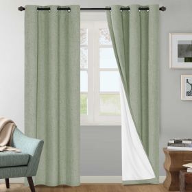 Sage Green Solid Grommet 100% Blackout Curtains, 42" x 84", 2 Panels