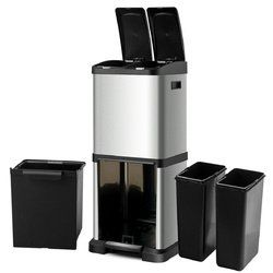 8.5 Gallon Classified Step Trash Can 3 Buckets Kitchen