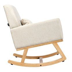 Massage Rocking Chair Upholstered Armchair with Lumbar Support