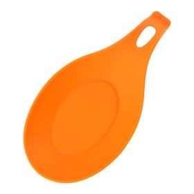 Silicone Spoon Mat Easy To Clean Kitchen Mat Shelf Mat Heat Insulation (Option: Orange)